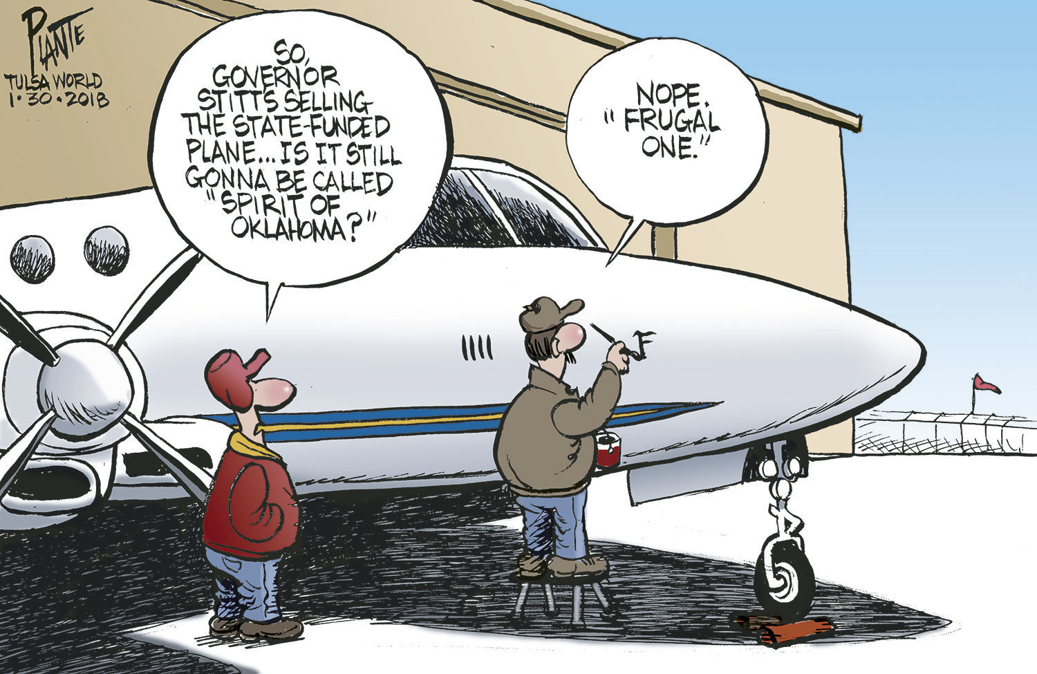 Bruce Plante Cartoon: Spirit of Oklahoma